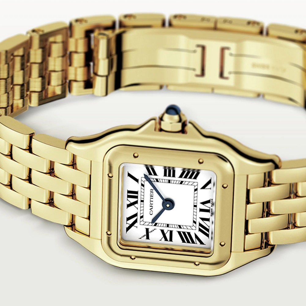 Đồng Hồ Cartier Panthère De Cartier Small Watch Nữ Vàng Trắng